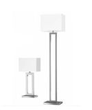 Modern Steel Table Lamp with Fabric Shade (WH-8802S)