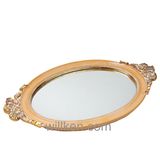2017 Ornate Resin Oval Mirror Tray Decoration
