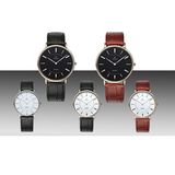 High Quality Simple Style Japan Quartz Movement Luxury Mens Watch Genuine Leather Strap Wrist Watches 72332