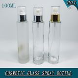 100ml Cylinder Slim Clear Cosmetic Perfume Glass Spray Bottle