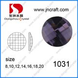 Mirror-Surface Round Shape Flat Back Glass Stone (DZ-1031)