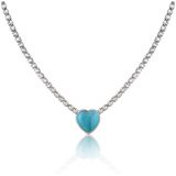 Alloy Fashion Accessories Crystal Rhinestone Cat's Eye Heart Pendant