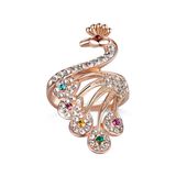 New Model Peacock Design Crystal Stone Ladies Ring