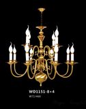 Cooper Brass Material Classical Chandelier Pendant Lamp (WD1151-8+4)