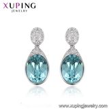 Xuping Stud Earring, Crystals From Swarovski Earrings, Square 3 Gram Gold Beautiful Designed Earrings