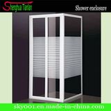 Hot Square Simple Fiber Tempered Glass Shower House (TL-418)