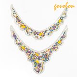 New Design Neckline Beaded with Colorful Stones