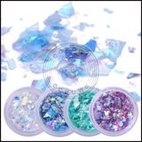 Acrylic Nail Glitter Foil Paper Mermi-Corn Holographic Shattered Glass Flakes