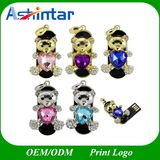 Diamond Heart Bear USB Pendrive Jewelry USB Stick