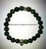 Semi Precious Stone Buddha Skull Bracelet