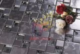 Stainless Steel with Pattern Mix Crystal Glass Mosaic (CFM764)