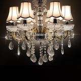 Fashion Home / Hotel Gold Crystal Ceiling Chandelier Lighting, Gold Glass Tube with K9 Crystal Drops