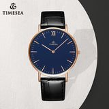 Black Face Man Wrist Watch Stainless Steel Quartz Leather Watch72770