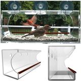 Unbreakable Clear Acrylic Window Bird Feeder