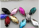 Natteve Flat Back Stones Glass Beads with Claw Settings
