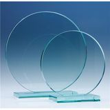 Round Shape Jade Green Crystal Glass Award and Trophy