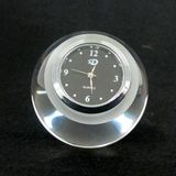 Clear Round Ball Crystal Glass Clock for Decoration