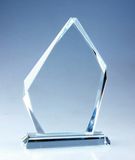 Simple Blank Crystal Glass Award Trophy for Business Gift Souvenir