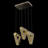 Golden Triangle Type Modern Crystal Pendant Light