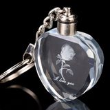3D Laser Engraving Zodiac Crystal Key Chain