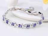 Ladies Crystal Rhinestones Zircon Stone Metal Bracelet Manufacturer