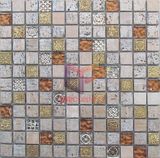Brick Red Glass with Resin Mosaic (CSR063)