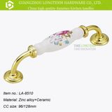 Oriental Classical Fancy Zamak and Ceramic Furniture Pull Handle