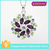 Wedding Silver Jewelry Set Alloy Infinity Crystal Charm Flower Necklace