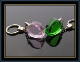 Pink Heart Crystal Keychains for Souvenir Gift (kc07)