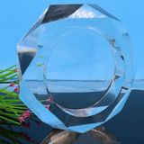 Round Crystal Glass Cigar Ashtray for Hotel Decoration