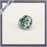 Forever Shining Brilliant Cut 8.5mm Blueish Green Moissanite Gemstone