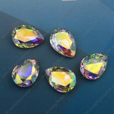 Wholesale Customizing Size Crystal Ab Teardrop Shape Fancy Decorative Glass Stones