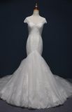 Lace Mermaid Evening Prom Party Weddig Dress Bridal Gown