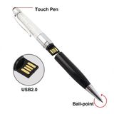 Crystalline Stylus USB Stick Build in 32GB Stylus+USB+Pen