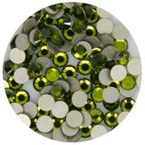 1440 PCS Ss10 (2.8mm) High Quality Crystal Flatback Rhinestones - Olive Green (Olivine 228) No Hotfix