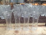 Middle Size Fancy Shape Glass Vase for Flower