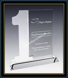 Year of Service Award Plaque Frosted Crystal 8