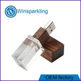 Acrylic Transparent USB Flash Card with Logo Inside