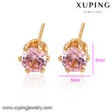 Fashion Nice Gold-Plated Round CZ Crystal Cheaper Jewelry Earring Studs 21221