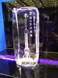 Tower Crystal Cube 3D Laser Engraving OEM Logo Customized