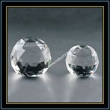 Transparent Faceted Blank Crystal Ball