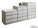 Oppein Wooden Drawer Cabinet with Leather Door (DG211133)