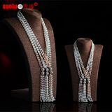 Fashion Long Natural Freshwater Pearl Necklace Jewelry Design
