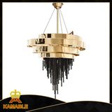 Project Stainless Steel Black Color K9 Crystal Chandelier (KA00222)