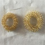 Gold Plated Acupressure Massage Rings Finger Massager