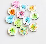 Custom High Quality Crystal Glass Various Color Tree Fridge Magnet (YB-MG-463)
