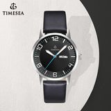 Fashion Men's Quartz Stainless Steel Wrist Watch with Leather Strap 72076