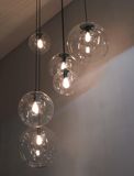 Living Room Clear Glass Shade Pendant Lamps (KAMD10540-1-300)