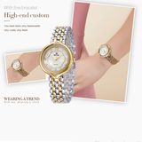 Belbi Steel Watch High Fashion Watch Women Fashion Leisure Oval Plum Surface Waterproof Watch