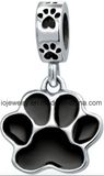 316 Stainless Steel Jewelry Pooches Paw Bead Charm